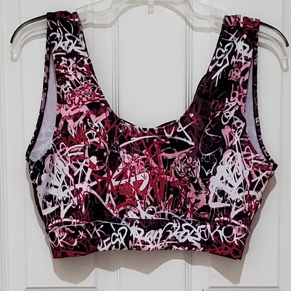 NWOT Material Girl Black/Pink Sport Bra
